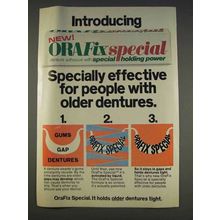 1977 OraFix Denture Adhesive Ad - Effective