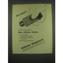 1949 Gillette Dispenser Razor Blades Ad - It's news