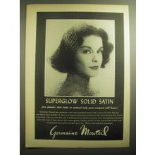 1959 Germaine Monteil Superglow Solid Satin Face Powder Ad - Superglow solid