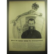 1959 Schweppes Quinine Water Ad - Who's the woman behind the Schweppesman?