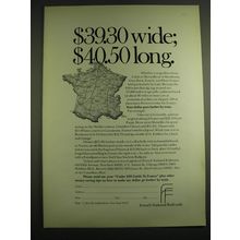 1971 French National Railroads Ad - $39.30 wide; $40.50 long