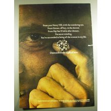 1971 De Beers Diamonds Ad - From your Henry VIII, with the wandering eye