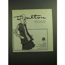 1970 Dalton Fashion Ad - Dalton Charcoal with oyster costume in 100% pure wool