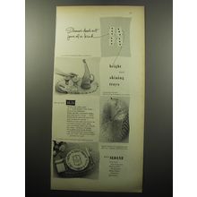 1951 W&J Sloane Trays Ad - Sloane's deals out four-of-a-kind bright and shining