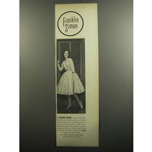1952 Franklin Simon Leisure Life Dress Ad - A baghdad Beauty