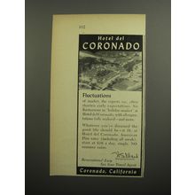 1952 Hotel del Coronado Ad - Fluctuations of market, the experts say