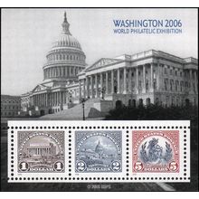 Washington 2006 Souvenir Sheet of Three Stamps Scott 4075