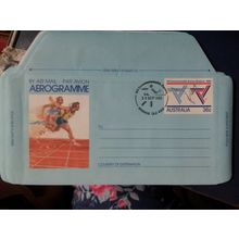 XII Commonwealth Games Brisbane 1982 - 16 Pre-stamped aerogramme