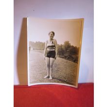 UNKNOWN 1930s GIRL IN A SWIMSUIT vintage photograph =