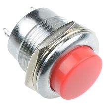 16mm Red Metal Round Momentary Push Button Switch 240V 3A SPST