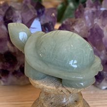 Green Aventurine Carved Turtle Figurine Crystal Animal Carving Gemstone Tortoise