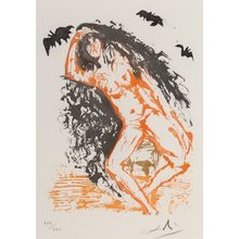 Salvador Dalí (1904-1989). Sloth, from Eight Mortal Sins, 1966. Poster Canvas Mo