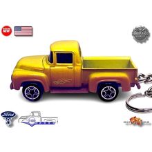 HTF RARE KEYCHAIN 1953~1956 YELLOW FORD F100 PICKUP TRUCK