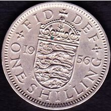 1956 Great Britain 1 Shilling Coin English