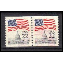 Used 2115 22c U.S. Flag Very Fine CNP Left 2 PA0602
