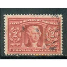 Used 324 2c Thomas Jefferson Just Clears C2454