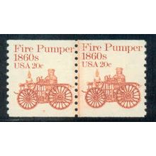 1908 20c Fire Pumper Fine MNH Dry Gum CNP Left 7 A02175