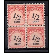 J88 1/2c Postage Due Fine MNH Blk/4 O7047