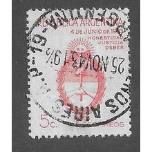 ARG 1943 5c '1943 REVOLUTION ' FINE USED (EBID79-065)
