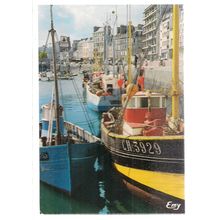 CHERBOURG, FRANCE. boats unused postcard =