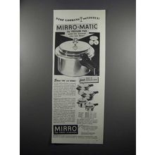 1950 Mirro Mirro-Matic Pressure Pan Ad - Stop Looking