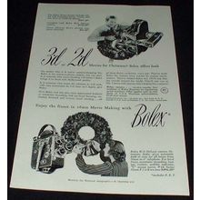 1953 Bolex H-16 Deluxe Movie Camera Ad NICE!!