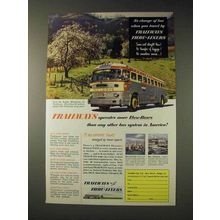 1952 Trailways Bus Ad - Operates More Thru-Busses