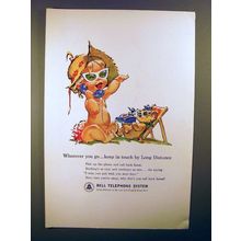 1962 Bell Telephone Ad - Keep in Touch by Long Distance