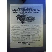 1971 Mercury Comet Car Ad - 3 Important Things