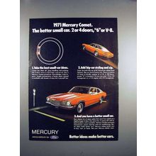 1971 Mercury Comet Car Ad - The Better Small Car!
