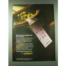 1989 Lufthansa Airlines Ad - This isn't just a baggage tag. It's a contract