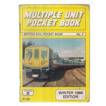 MULTIPLE UNIT POCKET BOOK winter 1988 well used p/b train spotters British Rail#