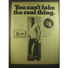 1967 Woolmark Morley Kinloch Sweater Ad - You can't fake the real thing