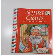 Santa Clause is coming to town candy cane book hardback