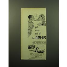 1950 Leica Cameras Ad - Get more out of the close-ups