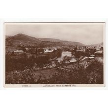 Llangollen from Barber's Hill Postcard RP Denbighshire