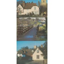 Witham Saint St Nicholas Church Chipping Hill Bridge Old Forge Pub 3x Postcard s