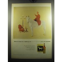 1957 White Horse Scotch Ad - When it's time for a nightcap