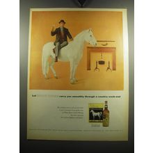 1957 White Horse Scotch Ad - Let White Horse Carry you smoothly through