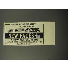 1956 Leonard Sillman's New Faces of '56 Musical Revue Ad - Revue hit of the year
