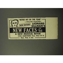 1956 Leonard Sillman's New Faces of '56 Musical Revue Advertisement