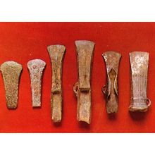 Bronze Prehistoric Age Antique Axes Haches 1100BC Norway Postcard