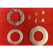 Neolothic Stone Age Antique Discs Pointes De Fleches Postcard