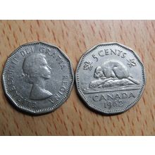 1962 Queen Elizabeth ll 5 Cents Canada Coin
