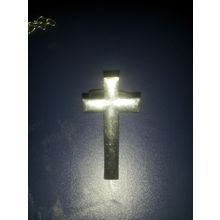 silver cross fashion womens ring 5cm long cross, 2cm diameter ring part
