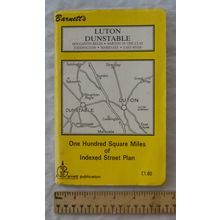 Vintage: Barnett's Street Plan with Index, Luton dunstable, Houghton Regis, etc