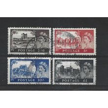 GB.1955 Castles set of 4.Fine Used.Jul25
