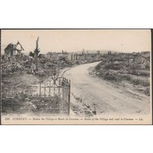 Ruines du Village et Route de Craonne, Corbény, c.1918 - Lévy CPA LL805