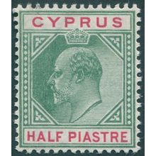 Cyprus 1904 ½pi green & carmine SG62 unused