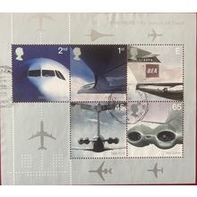 Great Britain QEII 2002 Airliners Miniature Sheet Used SG MS2289 postage stamp